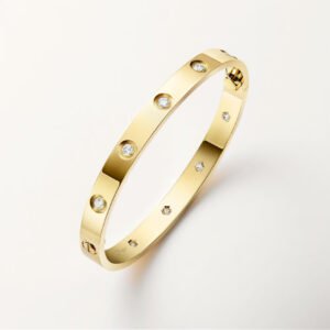 CARTIER LOVE YELLOW GOLD 10 DIAMOND BRACELET