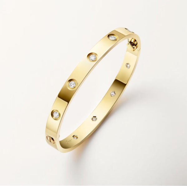 CARTIER LOVE YELLOW GOLD 10 DIAMOND BRACELET