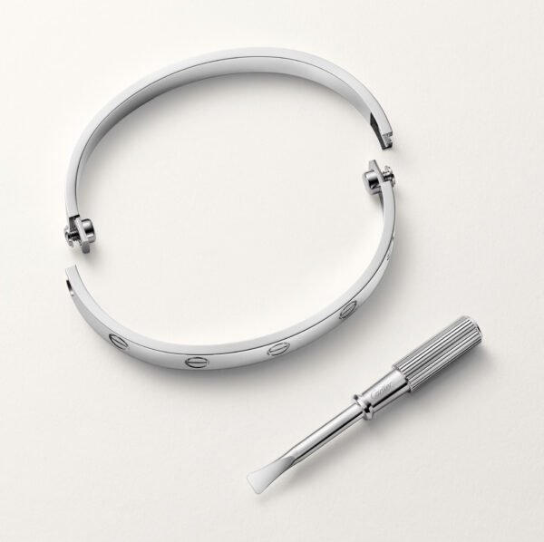 CARTIER LOVE 18K WHITE GOLD CLASSIC MODEL BRACELET - Ảnh 4