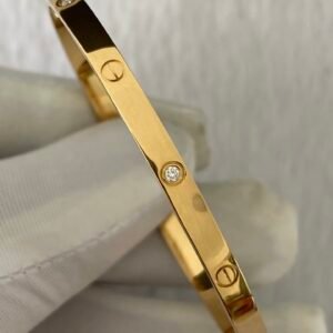 CARTIER LOVE 18K ROSE GOLD 6 DIAMOND SMALL SIZE