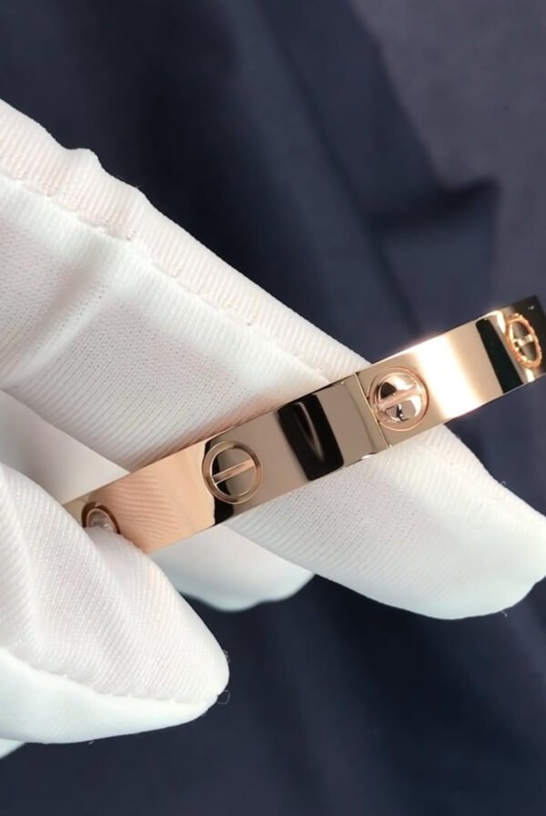 CARTIER LOVE ROSE GOLD 4 DIAMOND BRACELET - Ảnh 4