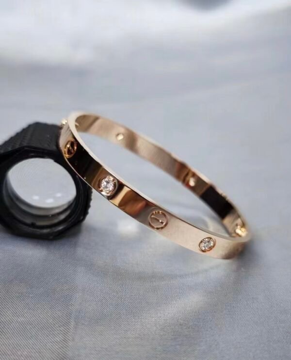 CARTIER LOVE ROSE GOLD 4 DIAMOND BRACELET