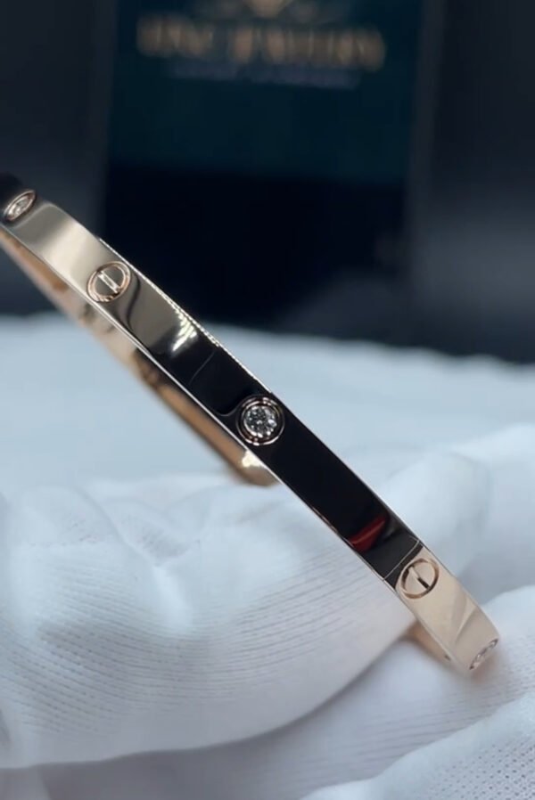 CARTIER LOVE 18K ROSE GOLD SMALL SIZE 6 DIAMOND - Ảnh 5