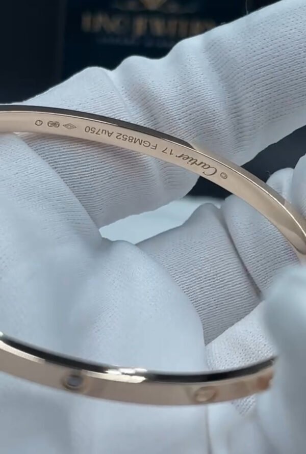 CARTIER LOVE 18K ROSE GOLD SMALL SIZE 6 DIAMOND - Ảnh 4