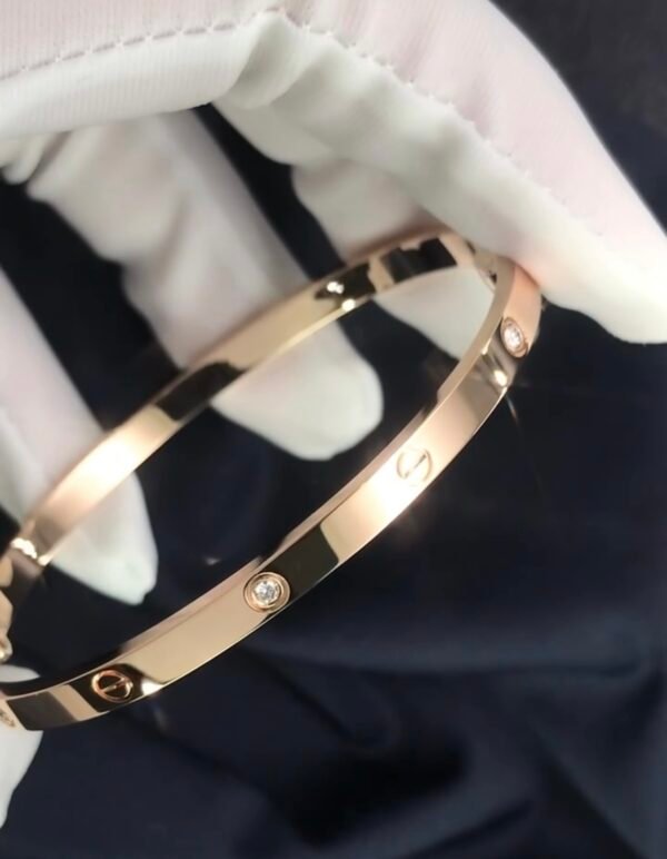 CARTIER LOVE 18K ROSE GOLD SMALL SIZE 6 DIAMOND - Ảnh 3
