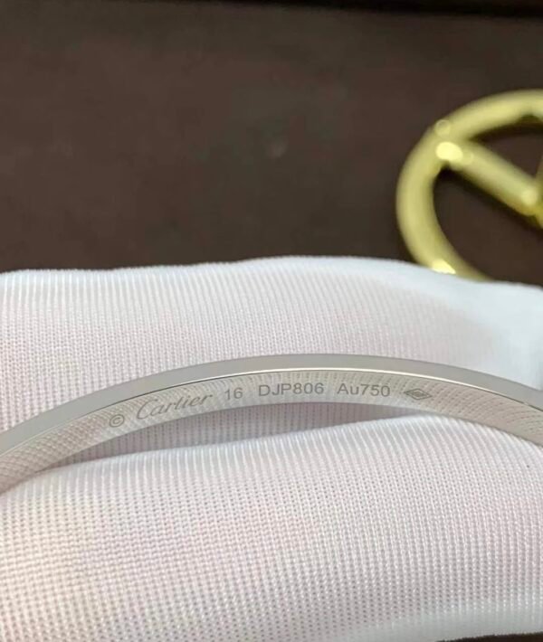 CARTIER LOVE 18K WHITE GOLD 6 DIAMOND SMALL SIZE - Ảnh 5