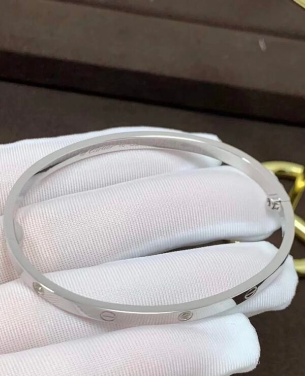CARTIER LOVE 18K WHITE GOLD 6 DIAMOND SMALL SIZE - Ảnh 3