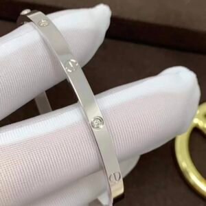 CARTIER LOVE 18K WHITE GOLD 6 DIAMOND SMALL SIZE