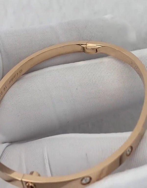 CARTIER LOVE SIZE SMALL 18K ROSE GOLD 10 DIAMOND - Ảnh 6