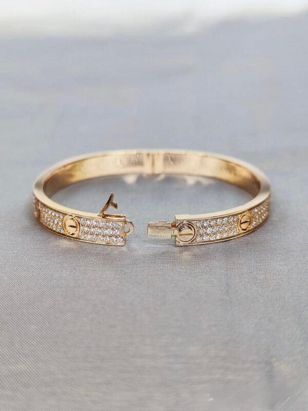 CARTIER LOVE, CLASSIC MODEL ROSE GOLD , PAVED - Ảnh 3