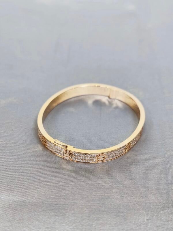 CARTIER LOVE, CLASSIC MODEL ROSE GOLD , PAVED - Ảnh 4