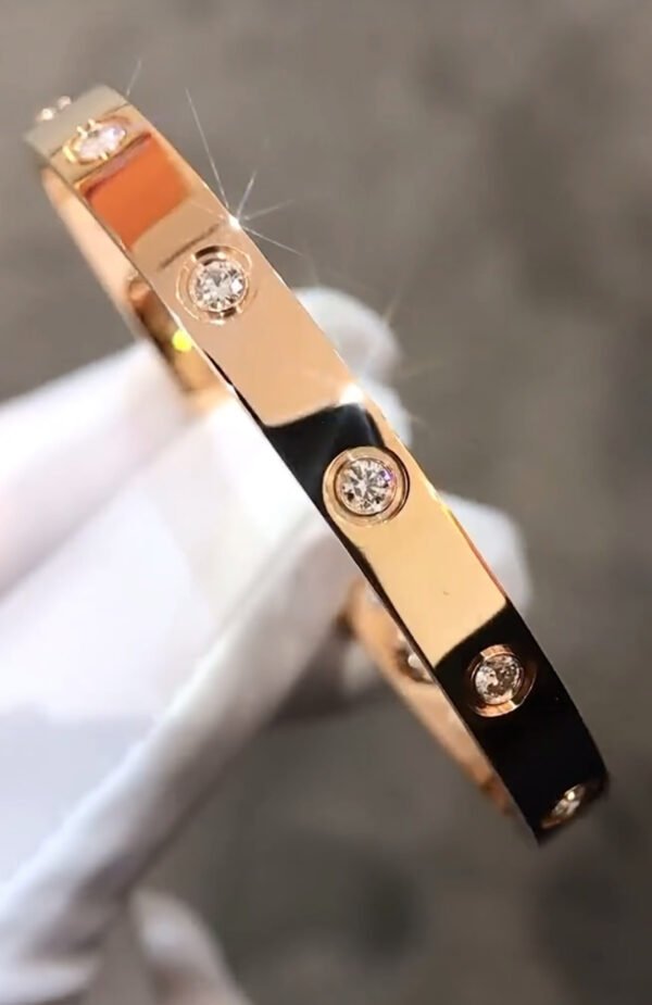 CARTIER LOVE ROSE GOLD 10 DIAMOND BRACELET