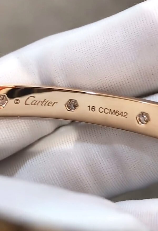 CARTIER LOVE ROSE GOLD 10 DIAMOND BRACELET - Ảnh 4