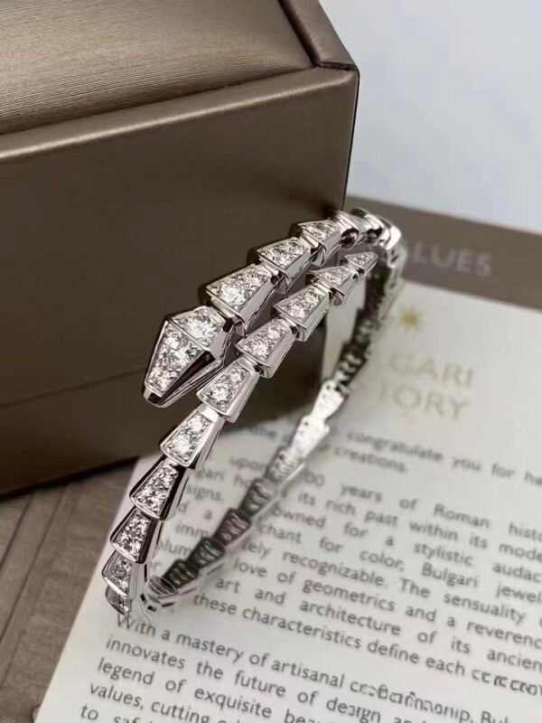 BULGARI SERPENTI VIPER WHITE GOLD BRACELET - Ảnh 3