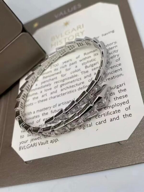 BULGARI SERPENTI VIPER WHITE GOLD BRACELET - Ảnh 4