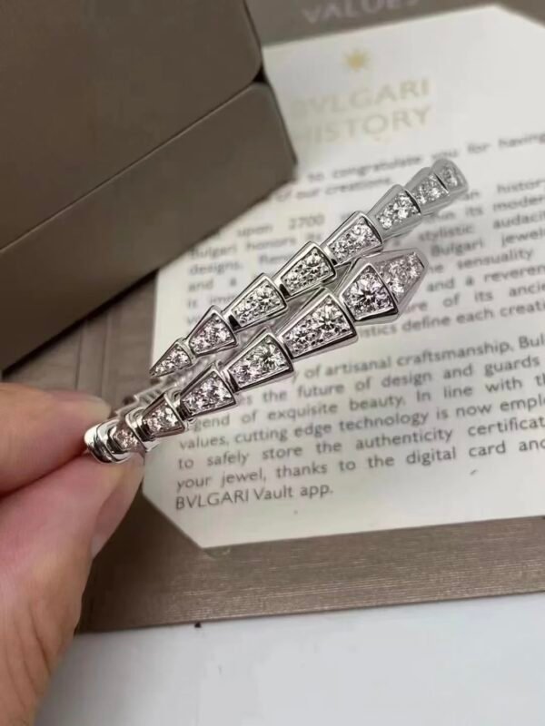 BULGARI SERPENTI VIPER WHITE GOLD BRACELET - Ảnh 5