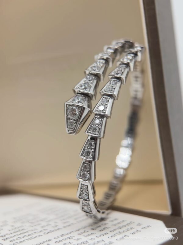 BULGARI SERPENTI VIPER WHITE GOLD BRACELET - Ảnh 2