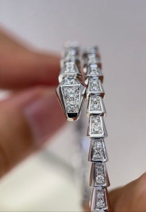 BULGARI SERPENTI VIPER WHITE GOLD BRACELET - Ảnh 6
