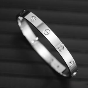 CARTIER LOVE WHITE GOLD 4 DIAMOND BRACELET