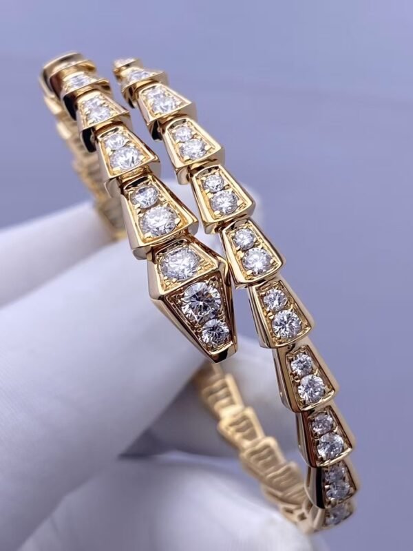 BULGARI SERPENTI VIPER YELLOW GOLD BRACELET - Ảnh 3