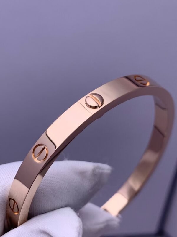 CARTIER LOVE ROSE GOLD MEDIUM SIZE BRACELET - Ảnh 6