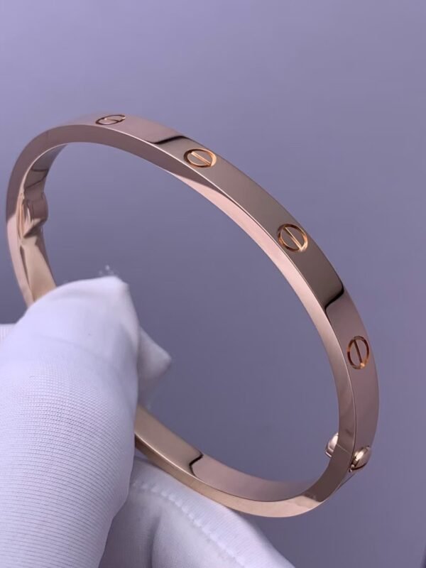 CARTIER LOVE ROSE GOLD MEDIUM SIZE BRACELET - Ảnh 5