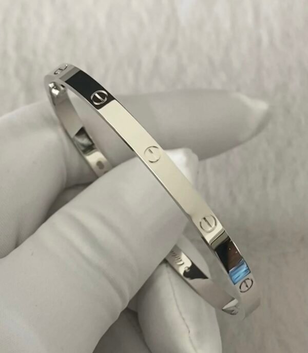 CARTIER LOVE 18K WHITE GOLD SIZE SMALL BRACELET - Ảnh 2