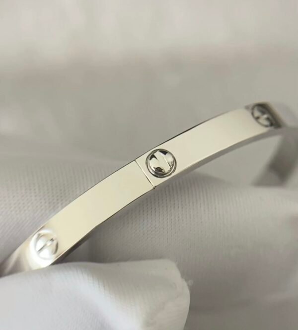 CARTIER LOVE 18K WHITE GOLD SIZE SMALL BRACELET - Ảnh 3
