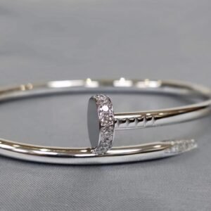 CARTIER JUSTE UN CLOU 18K WHITE GOLD, DIAMOND BRACELET