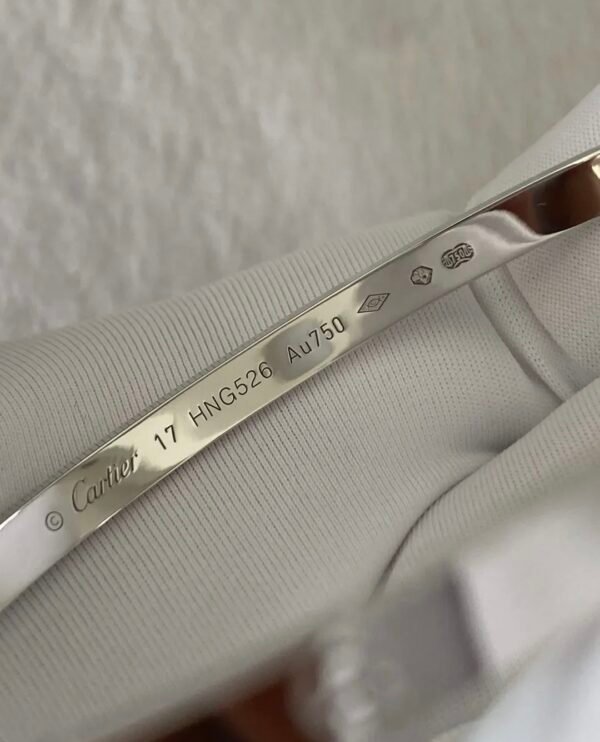 CARTIER LOVE 18K WHITE GOLD SIZE SMALL BRACELET - Ảnh 7