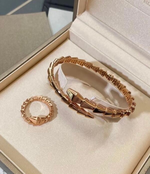 BULGARI VIPER SERPENTI 18K ROSE GOLD BRACELET - Ảnh 8
