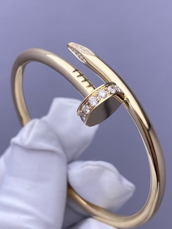 CARTIER JUSTE UN CLOU 18K YELLOW GOLD CLASSIC MODEL, DIAMOND BRACELET - Ảnh 5