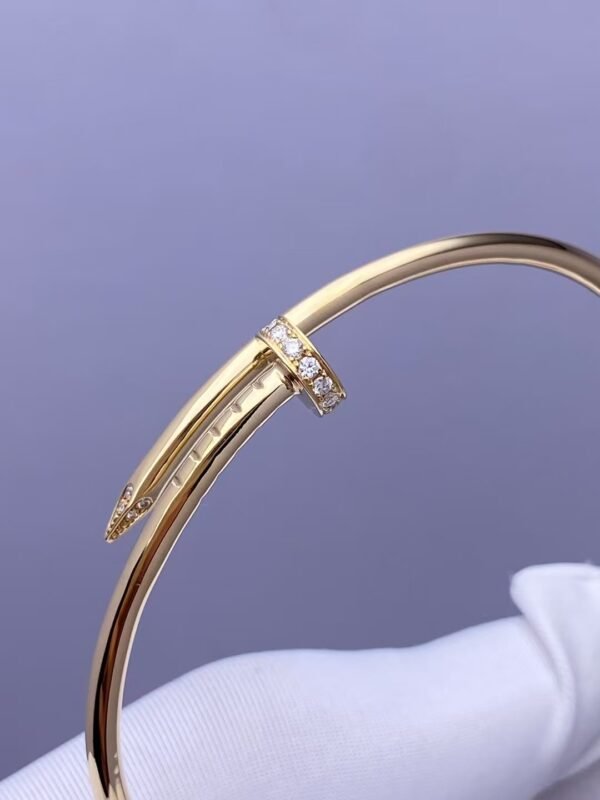 CARTIER JUSTE UN CLOU 18K YELLOW GOLD SMALL SIZE DIAMOND BRACELET - Ảnh 6