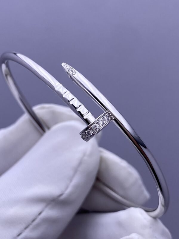 CARTIER JUSTE UN CLOU 18K SIZE SMALL WHITE GOLD DIAMONDS BRACELET