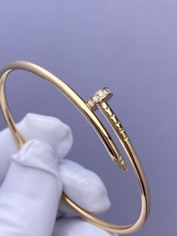 CARTIER JUSTE UN CLOU 18K YELLOW GOLD SMALL SIZE DIAMOND BRACELET - Ảnh 4