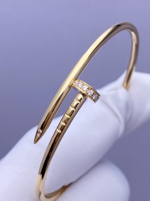 CARTIER JUSTE UN CLOU 18K YELLOW GOLD SMALL SIZE DIAMOND BRACELET - Ảnh 5