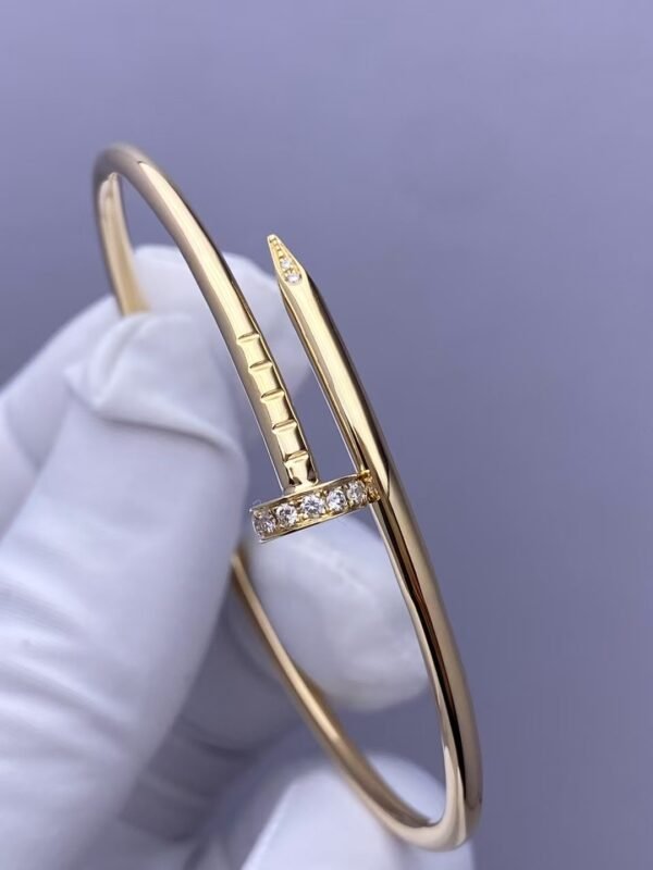 CARTIER JUSTE UN CLOU 18K YELLOW GOLD SMALL SIZE DIAMOND BRACELET - Ảnh 2