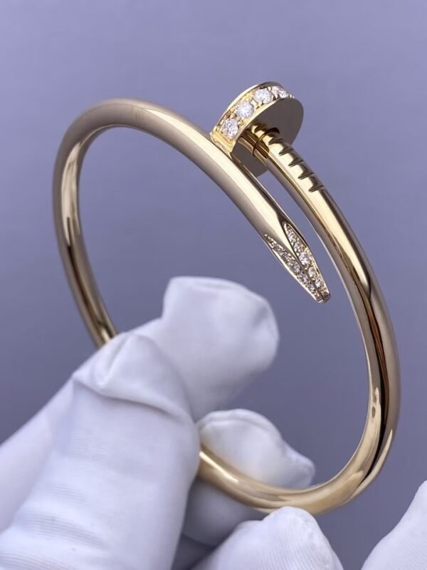 CARTIER JUSTE UN CLOU 18K YELLOW GOLD CLASSIC MODEL, DIAMOND BRACELET - Ảnh 3