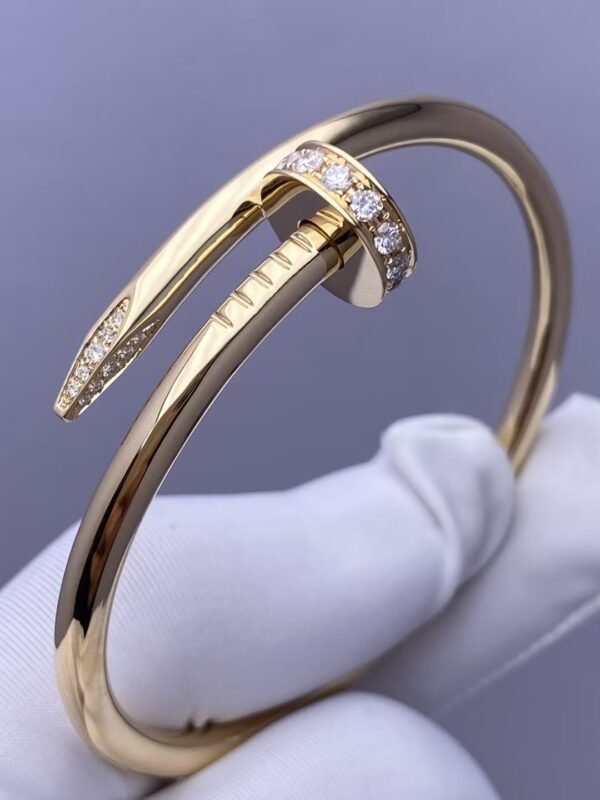 CARTIER JUSTE UN CLOU 18K YELLOW GOLD CLASSIC MODEL, DIAMOND BRACELET - Ảnh 4