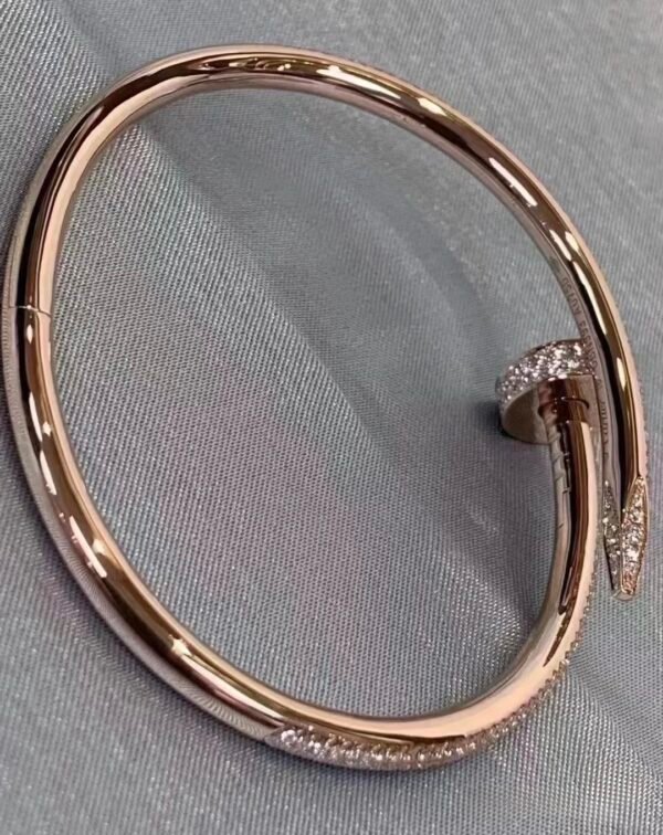 CARTIER JUSTE UN CLOU 18K ROSE GOLD BRACELET, CLASSIC MODEL, DIAMONDS - Ảnh 3