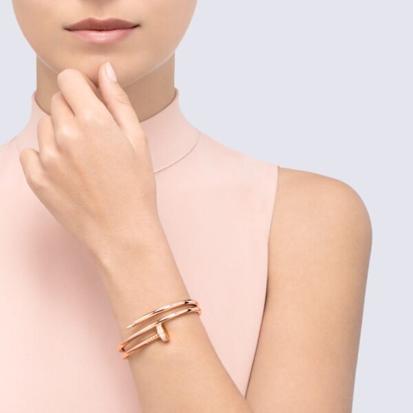 JUSTE UN CLOU BRACELET, ROSE GOLD,DOUBLE, DIAMONDS - Ảnh 3