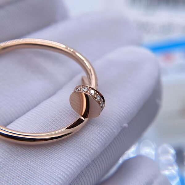 CARTIER JUSTE UN CLOU RING, SMALL MODEL, ROSE GOLD, DIAMONDS - Ảnh 6