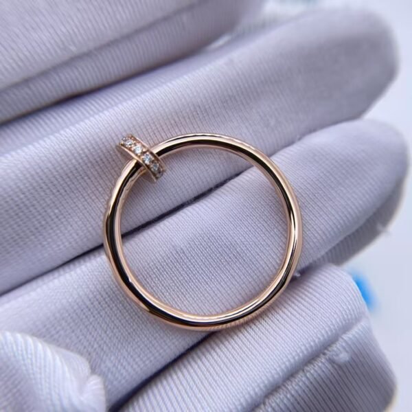 CARTIER JUSTE UN CLOU RING, SMALL MODEL, ROSE GOLD, DIAMONDS - Ảnh 7