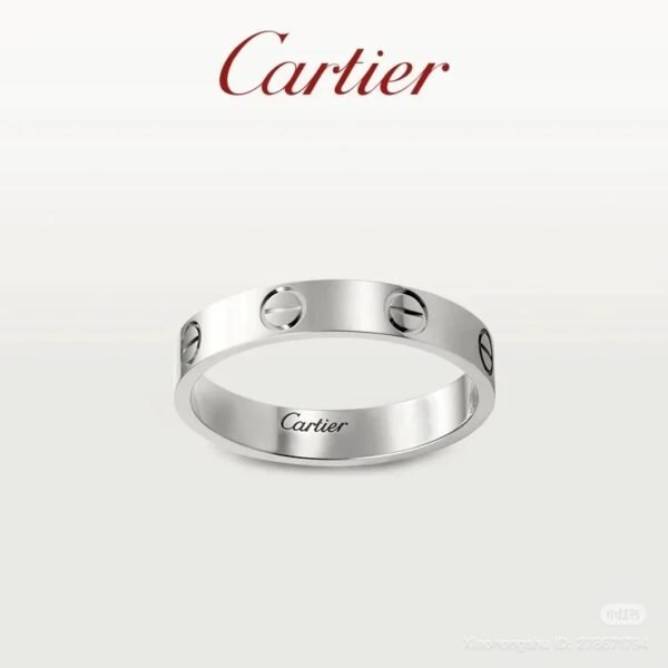 CARTIER LOVE RING, WHITE GOLD, SMALL MODEL - Ảnh 3