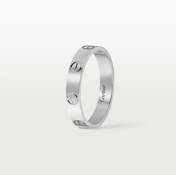CARTIER LOVE RING, WHITE GOLD, SMALL MODEL