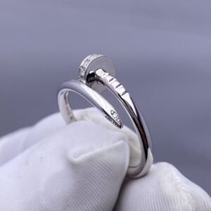 CARTIER JUSTE UN CLOU RING, WHITE GOLD,SMALL MODEL, DIAMONDS