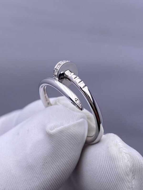 CARTIER JUSTE UN CLOU RING, WHITE GOLD,SMALL MODEL, DIAMONDS