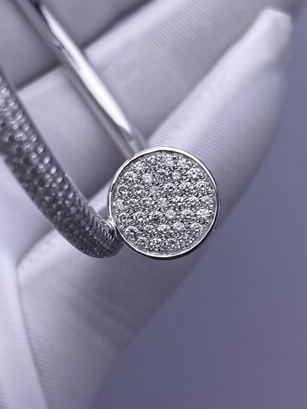 CARTIER JUSTE UN CLOU 18K WHITE GOLD BRACELET, CLASSIC MODEL, DIAMONDS - Ảnh 5
