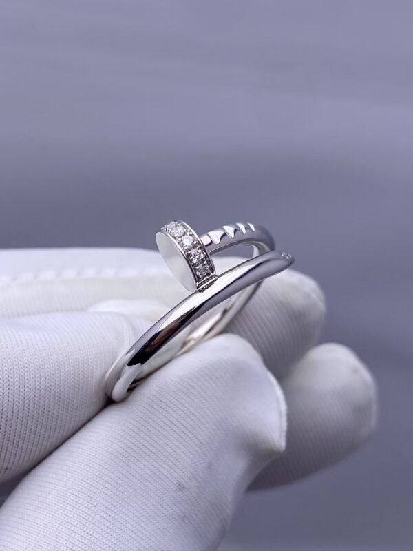 CARTIER JUSTE UN CLOU RING, WHITE GOLD,SMALL MODEL, DIAMONDS - Ảnh 5